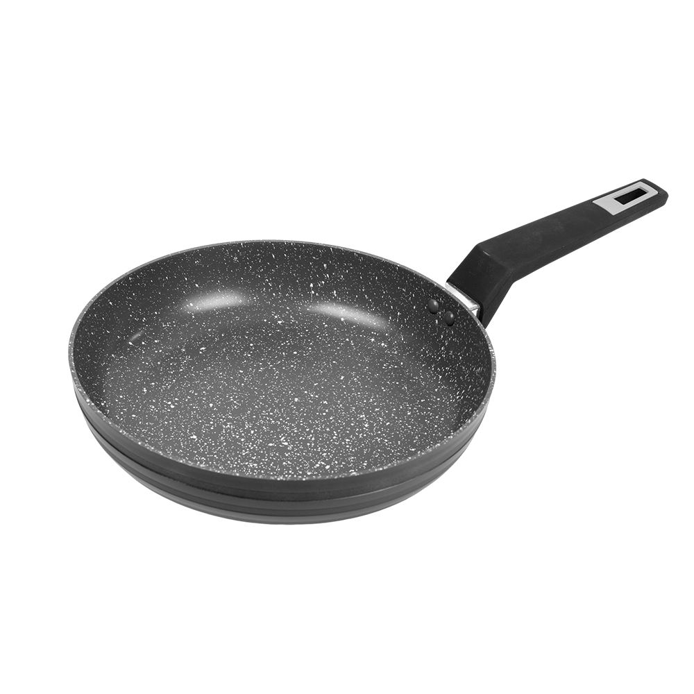 Stekt äggpanna Omelett gryta Set Marmor Non-stick rund stekpanna Stekt äggpanna Omelett gryta Set Marmor Non-stick rund stekpanna