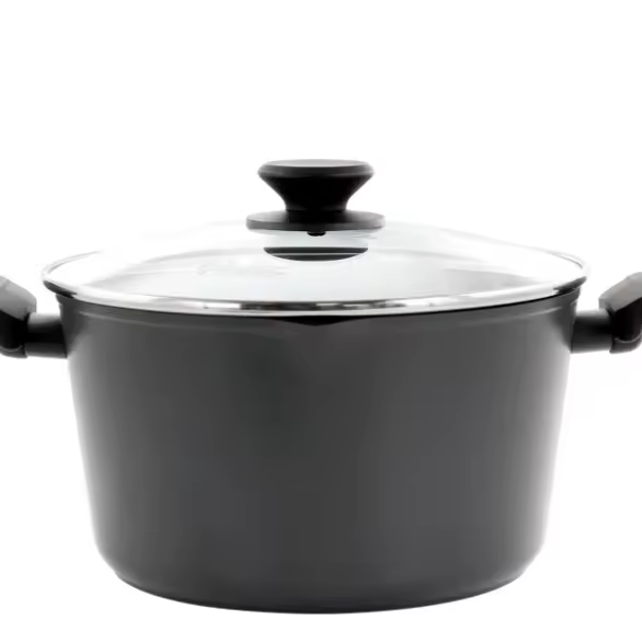 5,5 Quart aluminium Nonstick holländsk ugn i svart med lock