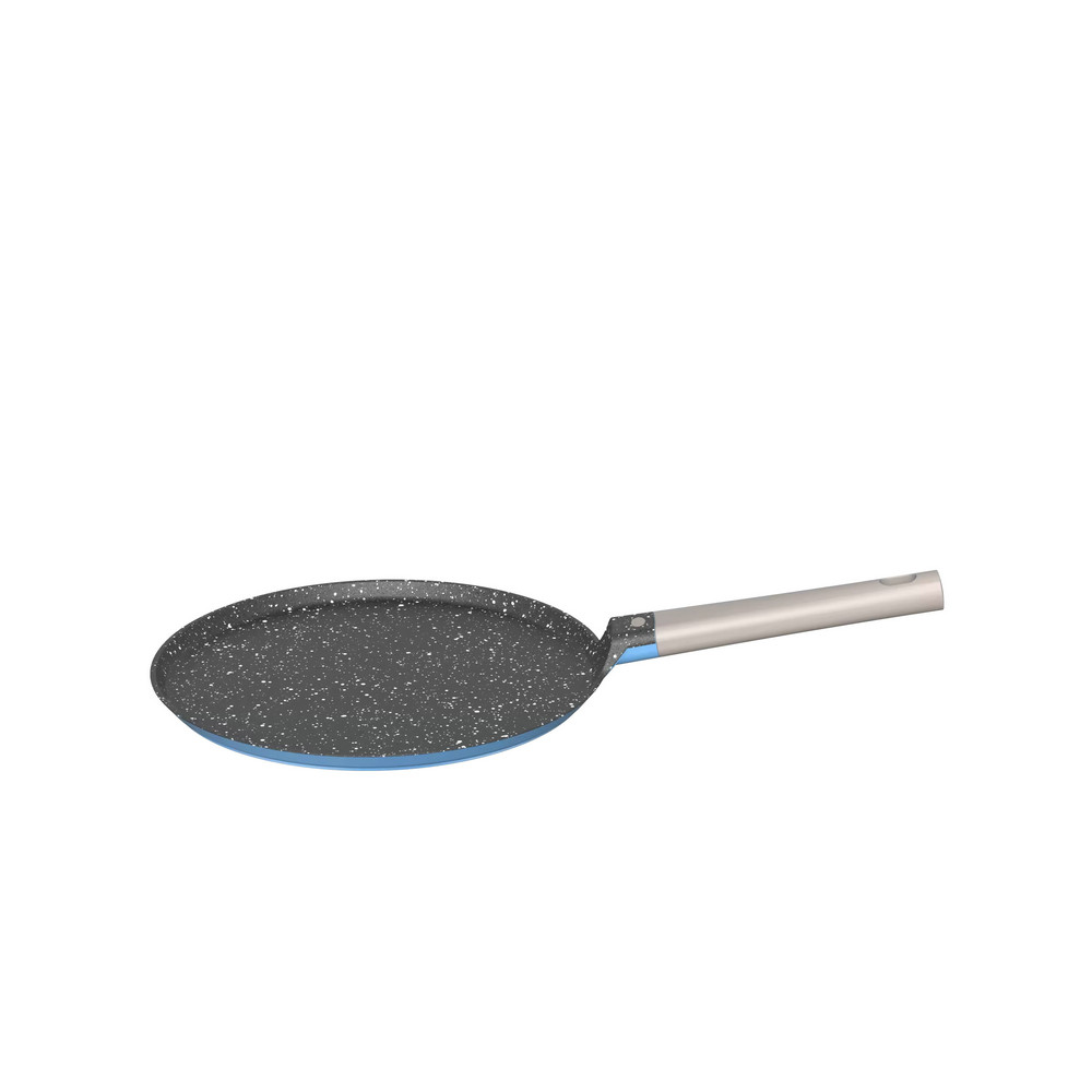 Leerpan Nature Serie 28 cm Nonstick marmorbeläggning Gjuten aluminium Pizzapanna Crepe Pannkakespann med Stay-Cool Bakelithandtag