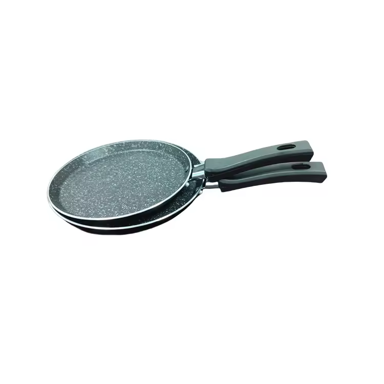Nature Serie 28 cm Nonstick marmorbeläggning Gjuten aluminium Pizzapanna Crepe Pan Pannkakspanna med Stay-Cool Bakelithandtag