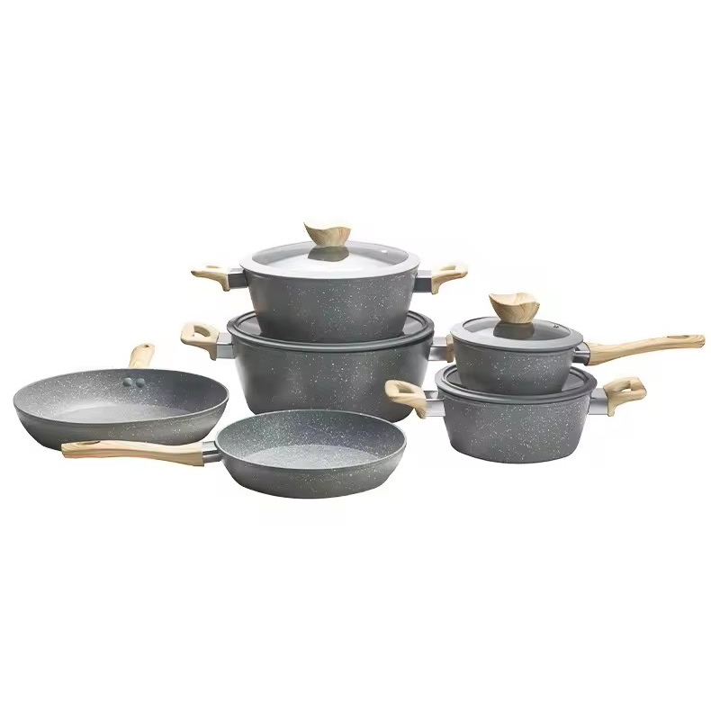 Köksredskap aluminium nonstick lagergryta stekpanna sås pan set