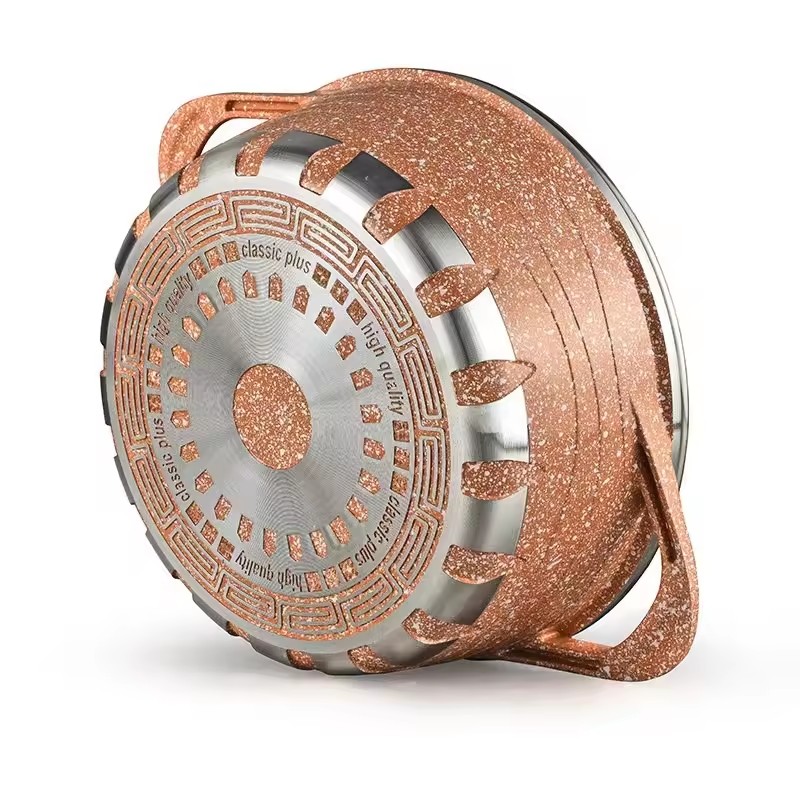 Zhiye 2024 Matlagningsgrytor och -pannor i aluminium Köksutrustning Non Stick Köksredskap Matlagningsverktyg Köksredskap