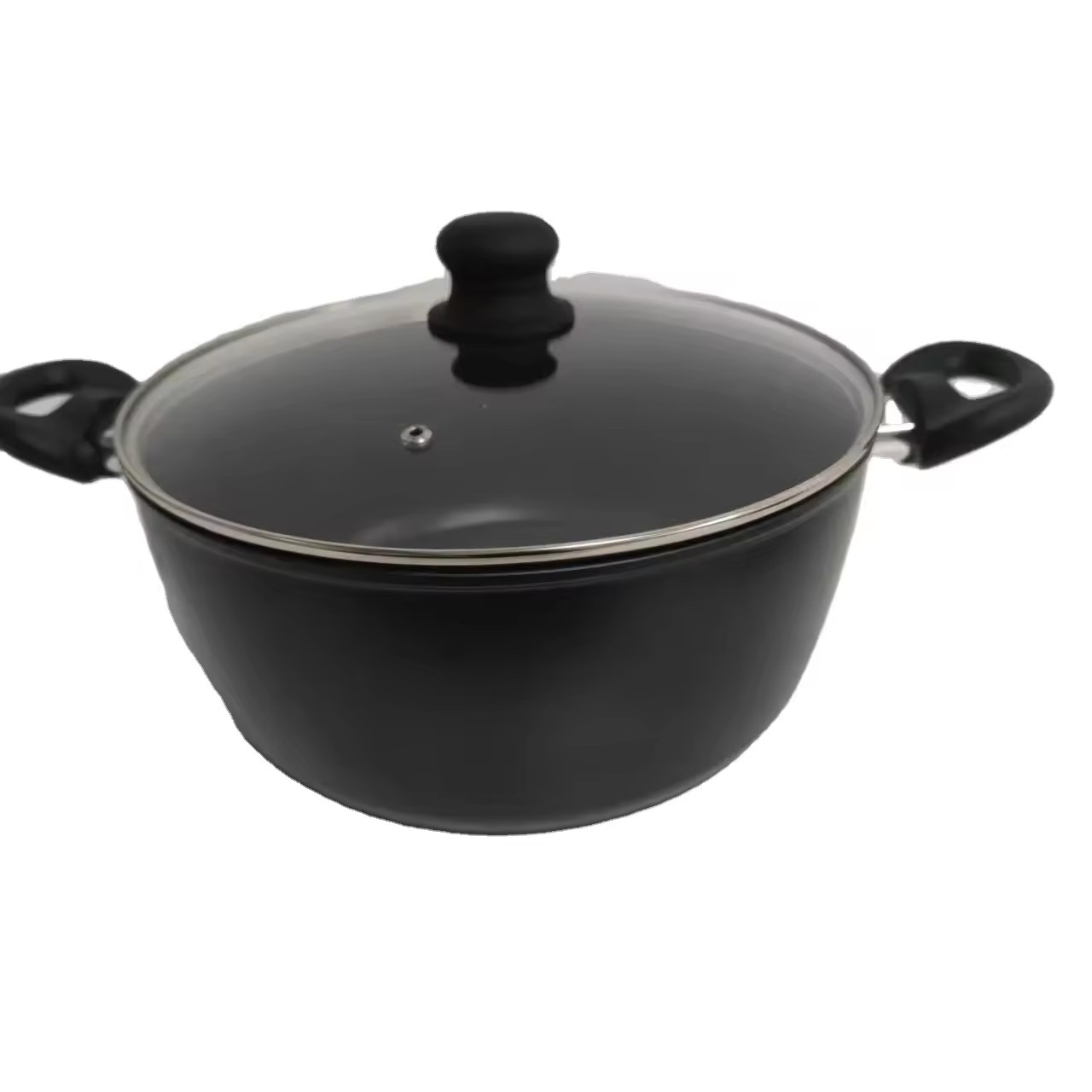 Leer smidda aluminium non stick kastrull mjölk pan gryta gryta set med bakelit handtag