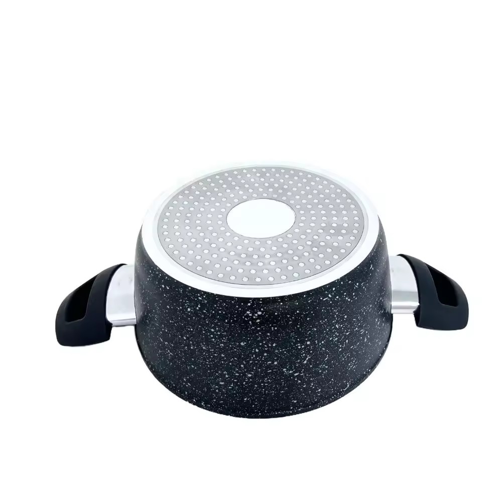 Klassisk kokgryta Olika kapacitet aluminiumlegeringssoppa med bakelithandtag