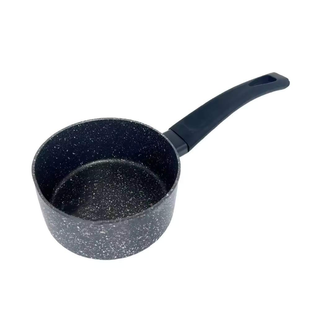 Smidd aluminium non-stick såspanna mjölkgryta med mjukt handtag