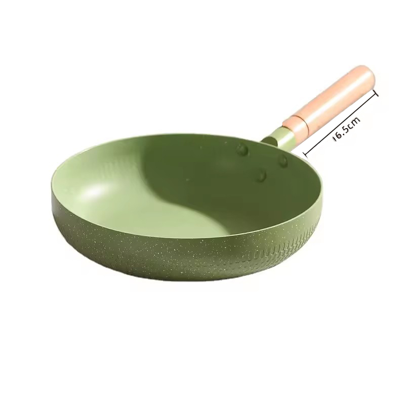 Miljövänlig 24cm 26cm 28cm 30cm anpassad logotyp non-stick aluminium stekpanna